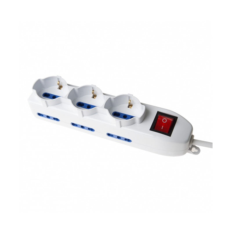 VULTECH MU-02 - MULTIPRESA BIPASSO 9 INGRESSI CON TASTO ON/OFF