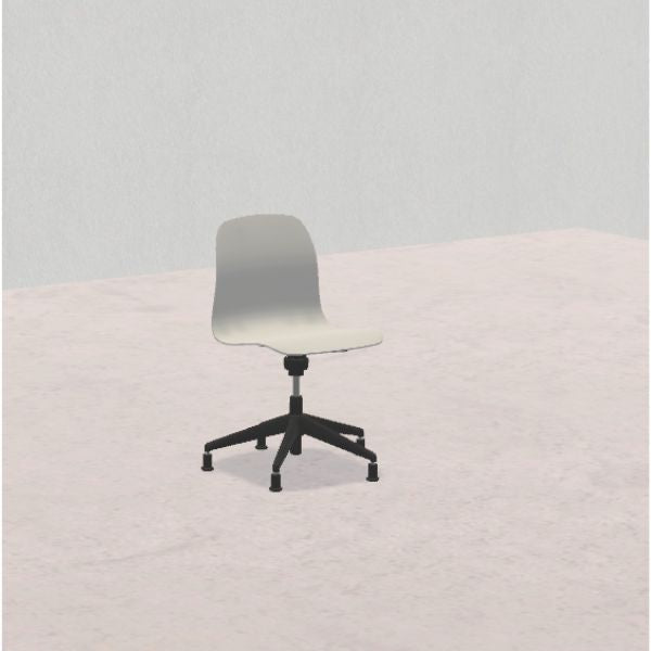 SEDIA PIOPPO H da 40 a 48,5cm, struttura nera con piedini, scocca grigio chiaro SD.GIRO.5f.GC