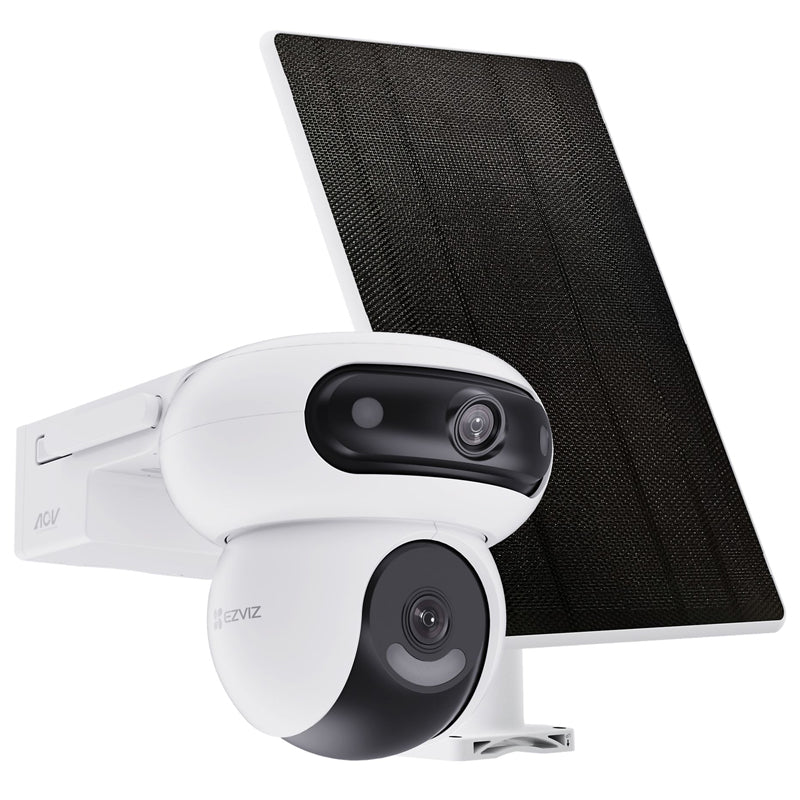 EZVIZ HB90/SP - TELECAMERA MOTORIZZATA DA ESTERNO A BATTERIA + SOLAR PANEL- DOPPIO OBIETTIVO 2K+ - COLOR NIGHT VISION - HUMAN DETECTION - AUDIO BIDIREZIONALE - VOCAL CONTROL