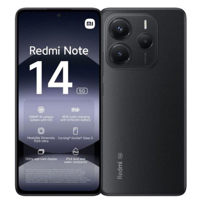 XIAOMI REDMI NOTE 14 5G (MIDNIGHT BLACK) - SMARTPHONE 6.7"" - RAM 8GB - STORAGE 256GB - EU