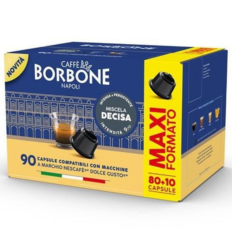 CAFFE'' BORBONE MISCELA DECISA (NERA) - BOX 90 CAPSULE COMPATIBILI NESCAFE'' DOLCE GUSTO