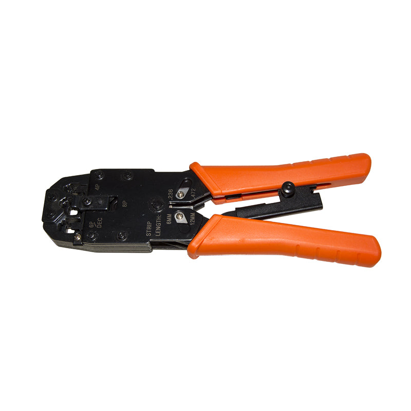 PINZA UNIVERSALE PER CRIMPARE CONNETTORI 4,6,8 POLI RJ11 RJ12 RJ45