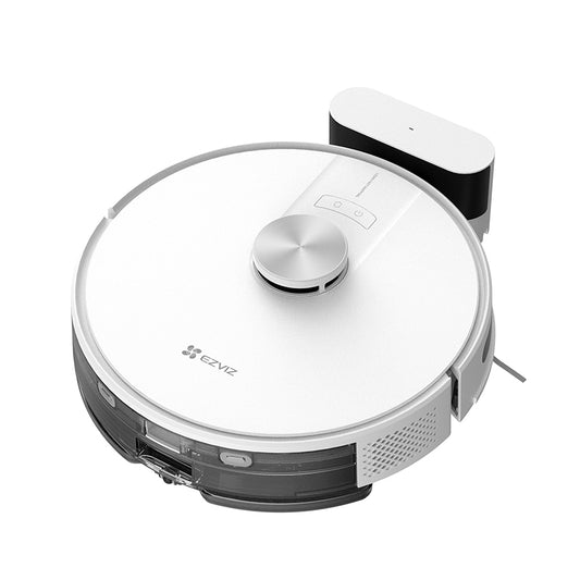 EZVIZ RE5 - ROBOT ASPIRAPOLVERE LAVAPAVIMENTI - NAVIGAZIONE SMART E PIANIFICAZIONE PERCORSO - AUTONOMIA 190 MINUTI - CAPACITA'' DI PULIZIA FINO A 200 MQ - COMPATIBILE CON GOOGLE ASSISTANT E AMAZON ALEXA