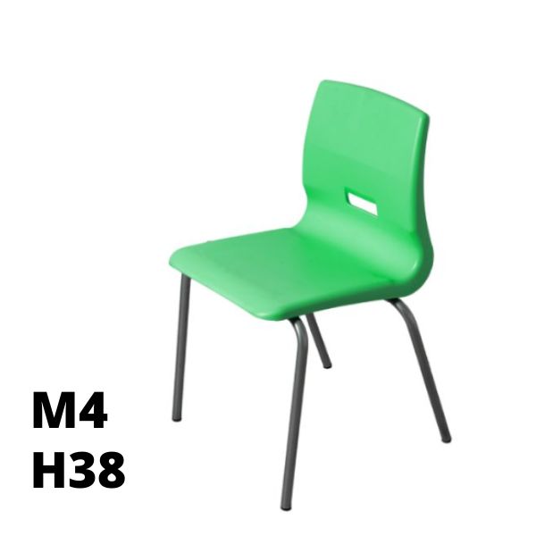 SEDUTA SALICE h38cm, struttura grigia, seduta verde scuro SD.ST.4GF.M4.VS