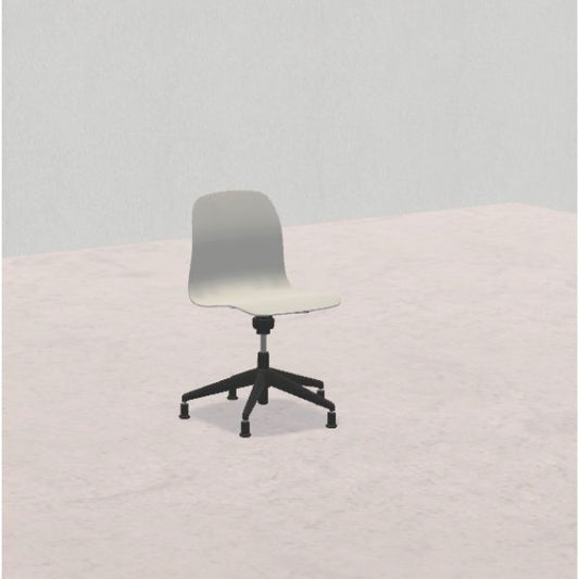 SEDIA PIOPPO H da 40 a 48,5cm, struttura nera con piedini, scocca grigio chiaro SD.GIRO.5f.GC