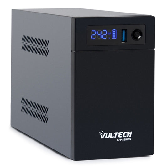VULTECH UPS1000VA-LFP - GRUPPO DI CONTINUITÀ LINE INTERACTIVE CON SCHERMO LED E BATTERIA LITIO FERRO FOSFATO - 2 PRESE - 1 USB