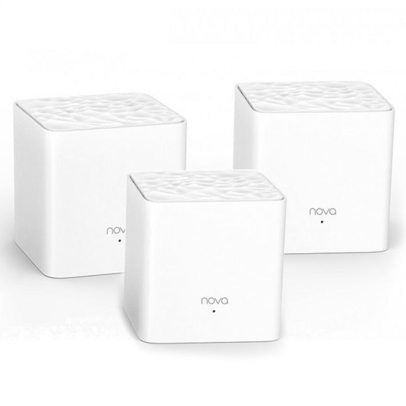 TENDA NOVA MW3 - MESH 3 NODI - DUAL BAND WI-FI AC1200 - MU-MIMO - COPERTURA 300 MQ