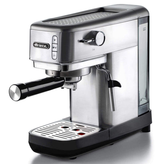 ARIETE METAL (1380/10) - MACCHINA PER CAFFE' ESPRESSO - POLVERE E CIALDE -  CAPPUCCINATORE - PRESSIONE 15 BAR - 1300W