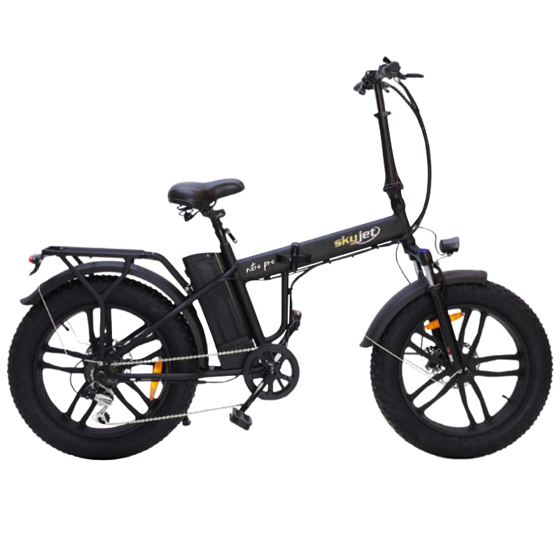SKY JET BY F.LLI SCHIANO (BIC950) FAT E-BIKE (NERO) - BICICLETTA ELETTRICA - RUOTE 20""X4"" - MOTORE 250W - BATTERIA  36V 10.5AH - CAMBIO SHIMANO 7 RAPPORTI - TELAIO IN ACCIAIO - CERCHI IN LEGA - DISPLAY LCD - FRENI A DISCO - AUTONOMIA 45KM - AMMORTIZZATO