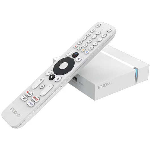 STRONG LEAP-S3+V2 WHITE - 4K GOOGLE TV BOX (CERTIFICATO GOOGLE)
