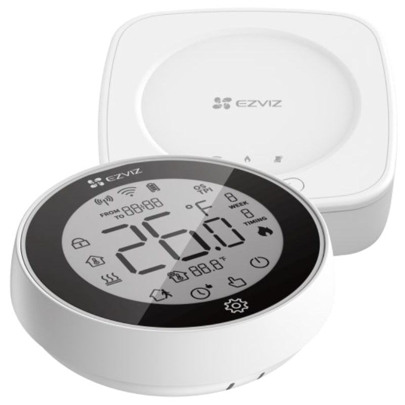 EZVIZ T56 - CRONOTERMOSTATO SMART CON CONTROLLO DELLA TEMPERATURA - WIFI - DISPLAY TOUCH - DA APPOGGIO O DA MURO