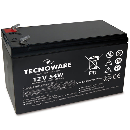 TECNOWARE POWER BATTERY 12V 11A 54W  (EACPE12V11ATWL ) - BATTERIA ERMETICA AL PIOMBO