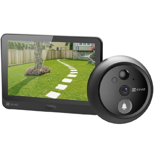 EZVIZ HP4 (BLACK) - VIDEOSPIONCINO SMART - DISPLAY A COLORI 4.3"" FHD  - WIRELESS - VIDEO LIVE
