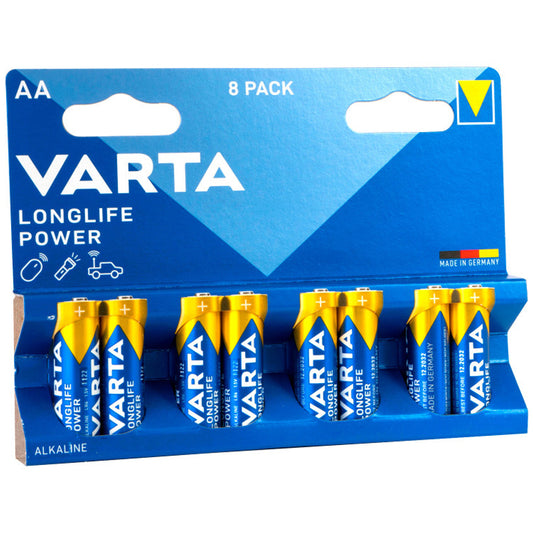 VARTA LONGLIFE POWER - BLISTER 8 BATTERIE STILO AA - MASTER CARTON DA 20 PZ